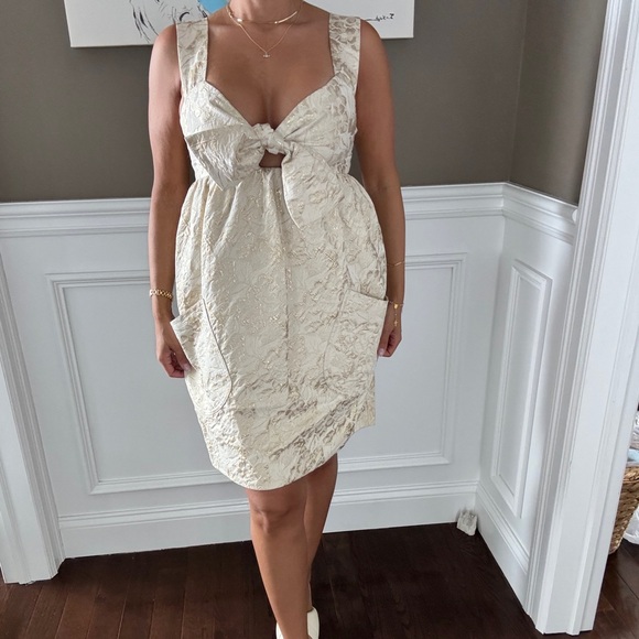 Vintage Vera Wang Jacquard Dress - Picture 1 of 8